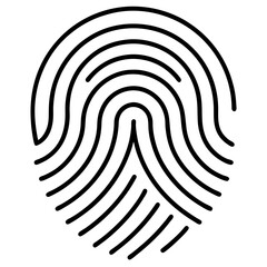 Digital fingerprint scan outline vector