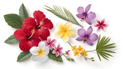 flower, frangipan isolated, floral, leaf, yellow, beautiful, bunch, colorful, petal, white, color