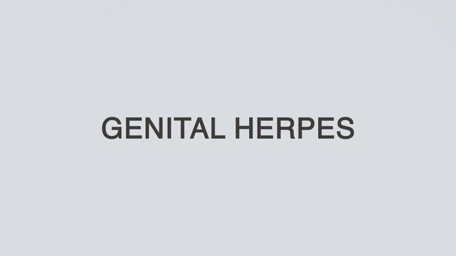 Genital herpes concept word stethoscope illustrative illustration text hand diagnosed on white background for sexual health awareness, patient care, and medical evaluation