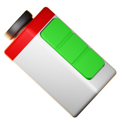 3D Battery Full Charge Icon