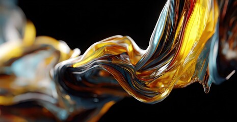 Abstract Flowing Liquid Design With Vibrant Colors