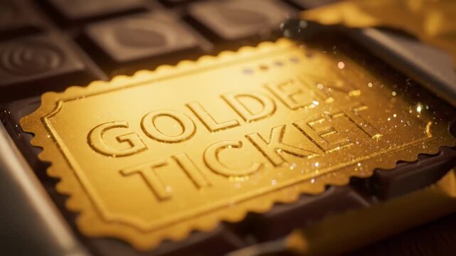 Curious discovery revealed as golden package is torn open, hinting at exciting contents within a dimly lit, intimate setting.