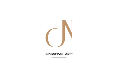 NJ, JN, N, J abstract letters logo monogram