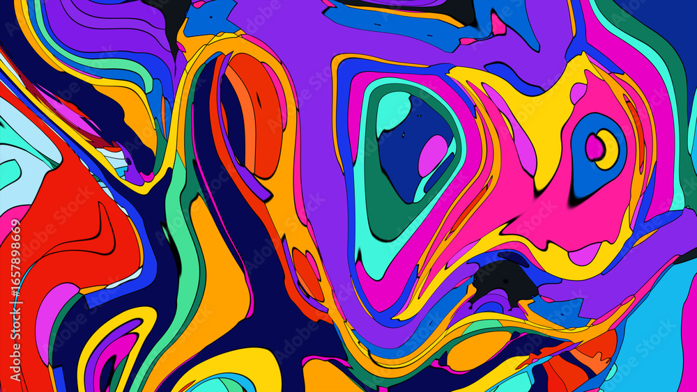 Poster abstract colorful background with circles