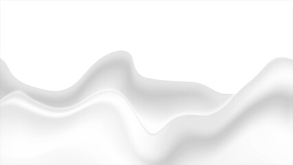 Abstract grey white liquid smooth waves elegant background