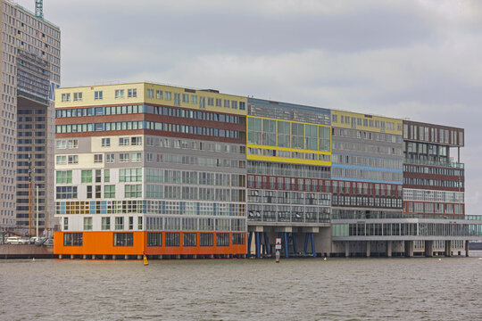 Modern Architecture MVRDV Silodam Apartment Complex in Amsterdam Netherlands