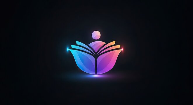 Abstract book logo design - Powered by Adobe