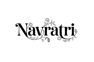 Creative Navratri Typography Logos and Calligraphy Designs