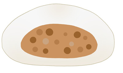 シンプルな肉まんのイラスト