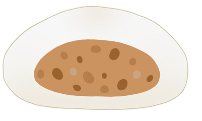 シンプルな肉まんのイラスト