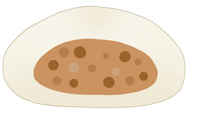 シンプルな肉まんのイラスト