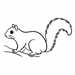 vector illustration of a cartoon squirrel
