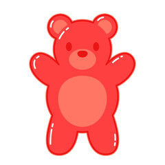 Jelly bears fruit gummy. Character Illustrator vector design.