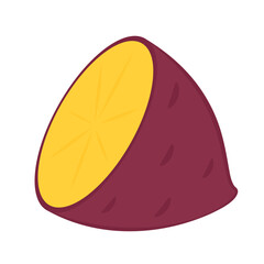 Roasted sweet potato. Sweet potato on PNG.