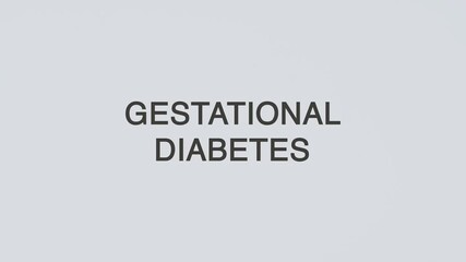 Gestational diabetes concept word stethoscope illustrative illustration text hand diagnosed on white background for maternal health awareness, patient care, and medical evaluation - Powered by Adobe