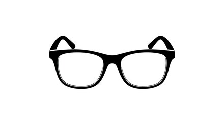 Black and white eyeglasses illustration
