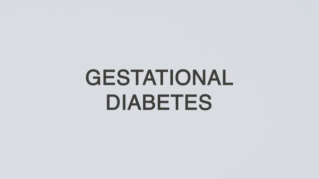 Gestational diabetes concept word stethoscope illustrative illustration text hand diagnosed on white background for maternal health awareness, patient care, and medical evaluation