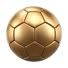 Golden soccer ball award isolated on transparent background
