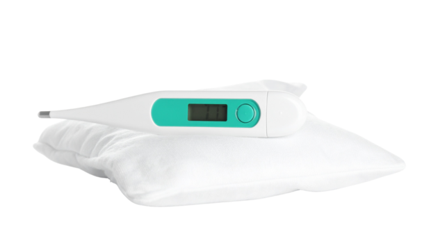 Digital blood pressure monitor and thermometer, isolated medical equipment for health measurement