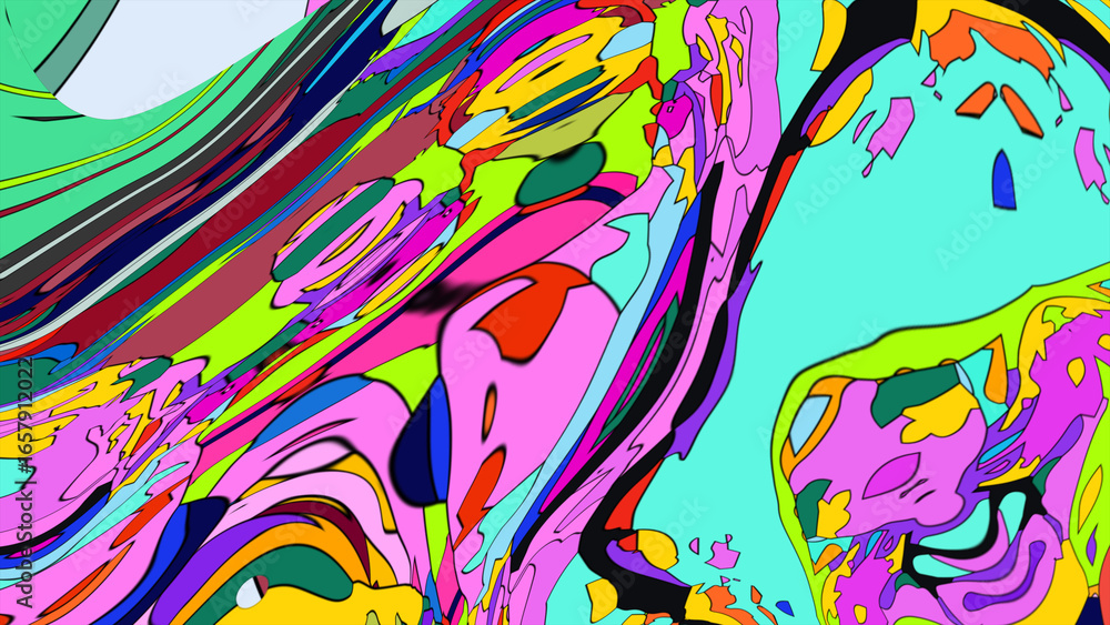 Poster abstract colorful background with waves