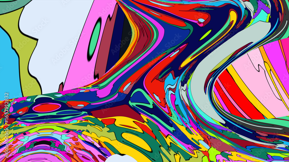 Poster abstract background with colorful splashes