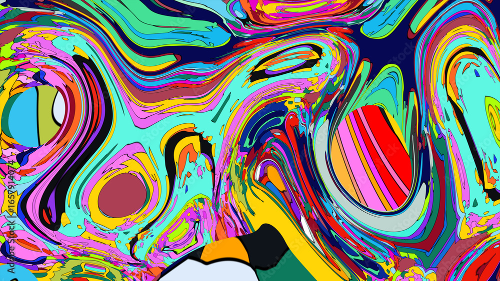 Poster abstract colorful background with circles