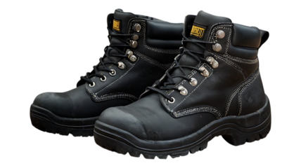 Premium leather work boots for men durable construction footwear safety toe boots industrial grade protection