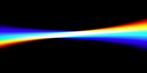 Vibrant abstract light spectrum on black background.
