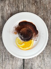 chocolate cake on a plate