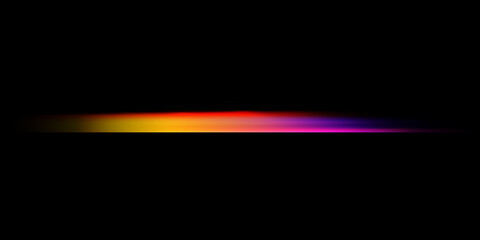Vibrant gradient light streak on black background.