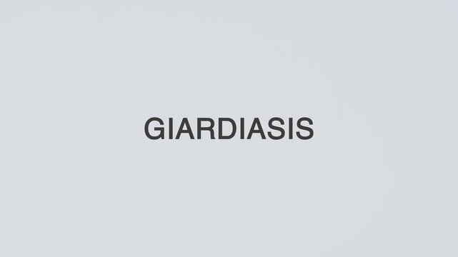 Giardiasis concept word stethoscope illustrative illustration text hand diagnosed on white background for digestive health awareness, patient care, and medical evaluation