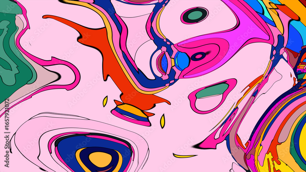 Poster abstract colorful background with circles
