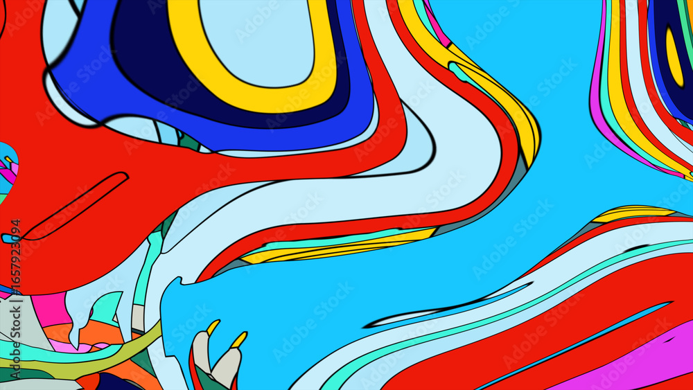 Poster abstract background with colorful lines