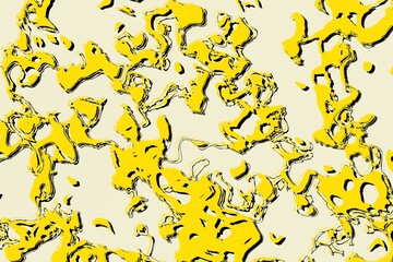 Pastel Yellow Watercolor Splash Artistic Background.