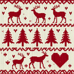 christmas background with reindeer