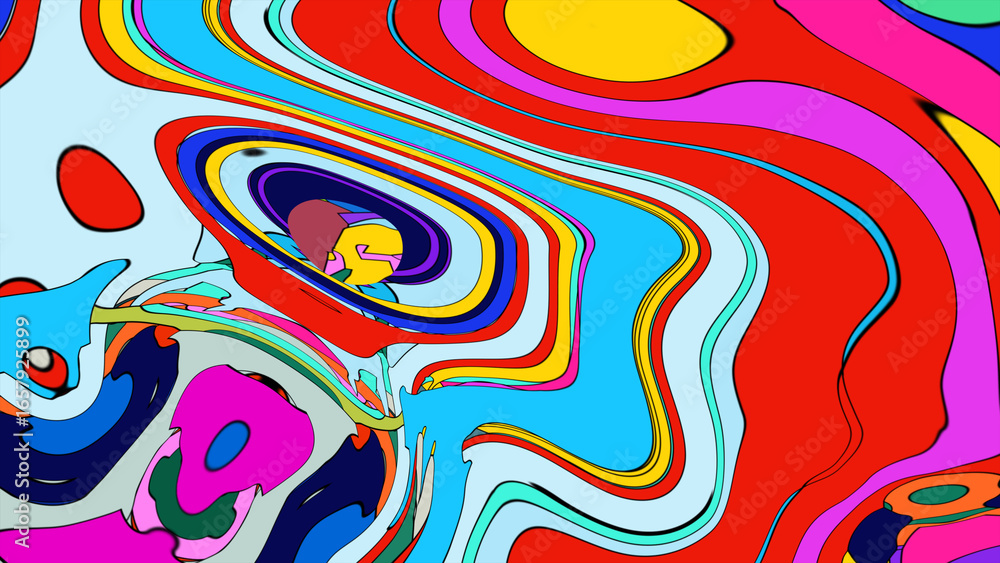 Poster abstract colorful background with circles