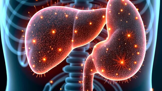 Liver cancer, tumor growth, disease treatment. Organ health. Cells multiply rapidly in tumors. Hepatic function prevents disease spread. Diagnosis increases survival rates.
