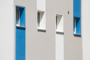 Monotones modernes Wohnhaus, Mehrfamilienhaus, Bremen, Deutschland