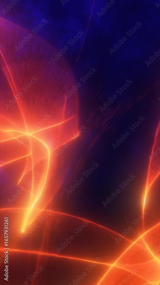 Poster abstract red glowing plasma waves flowing in dynamic futuristic motion