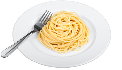Pasta, fork, food, Italian, cuisine, meal, dinner, lunch, spaghetti, tagliatelle, fusilli, penne, ingredients, delicious, plate, eating, utensil, healthy, simple, isolated, white, background, close-up