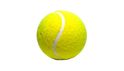 Tennis ball, isolated, white background, vibrant, bright, round, yellow, textured, fuzzy, sport, game, training, practice, recreation, competition, outdoor, indoor, lightweight, durable, bouncing, hit