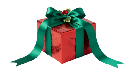 red gift bow