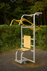 Explore Outdoor Fitness Equipment in a Relaxing Park for Health and Wellness Activities