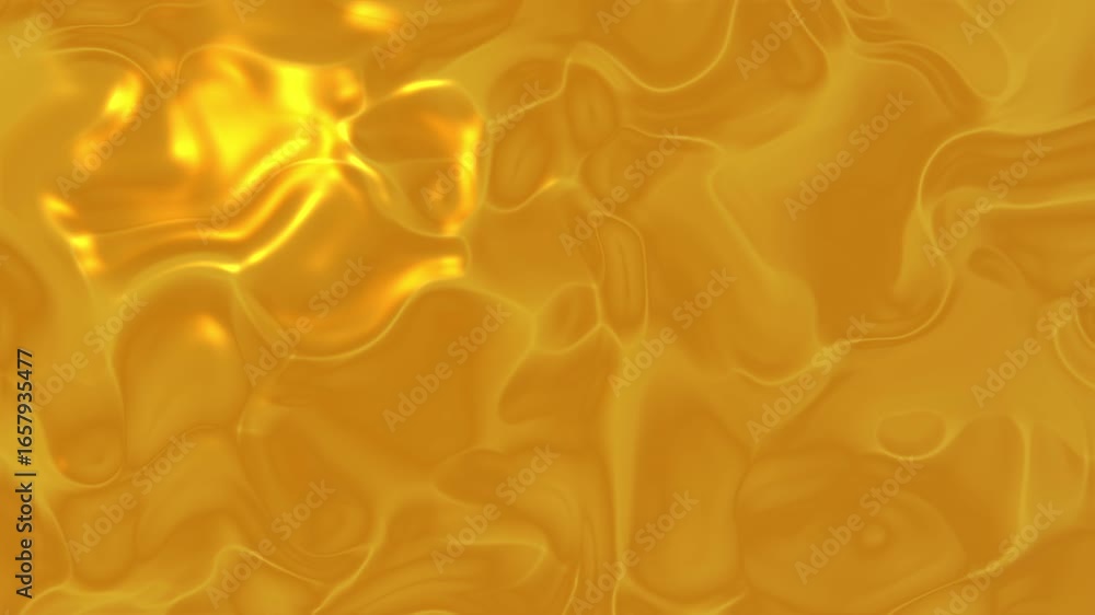 Poster golden liquid flows with dynamic, swirling patterns. rich, warm light highlights the texture and mov