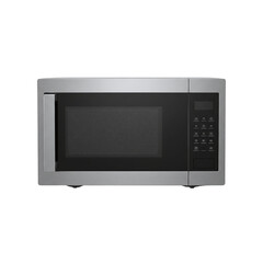 Modern stainless steel microwave oven appliance