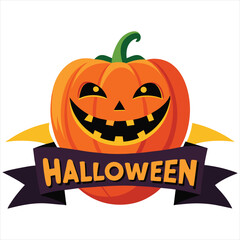 Naklejka premium Happy Halloween. Happy Halloween text banner design template. Happy Halloween logo , Happy Halloween label, Happy Halloween sticker, Happy Halloween poster, Happy Halloween banner design.