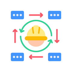 Procedure flat color icon