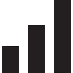 Bar graph showing increasing statistics isolated on white background, depicting business growth, financial analysis, and performance results in a clear and concise manner