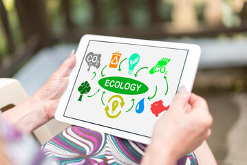 Ecology concept on a tablet