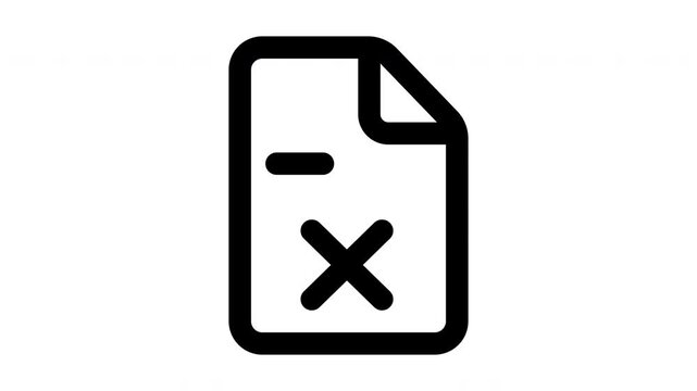 delete document animated icon